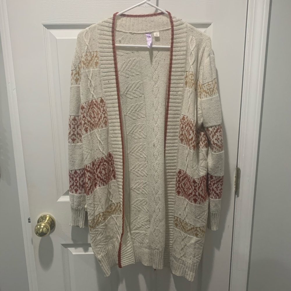 Cream Cardiigan, Size Large never worn.